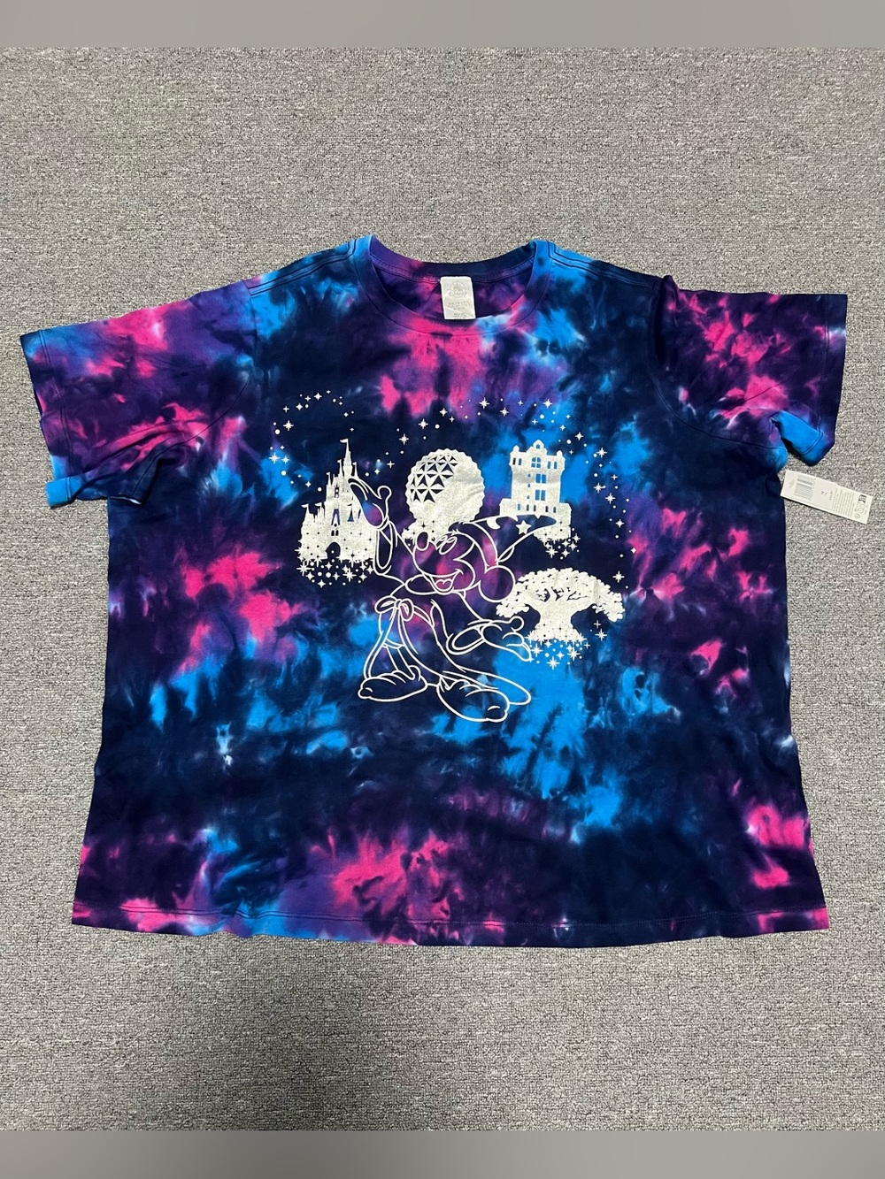 Walt Disney World Sorcerer Tie-Dye Mickey Short Sleeve Tee adult 1X